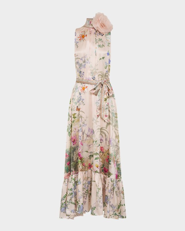 Palacio Playground Tie-Neck Maxi Dress